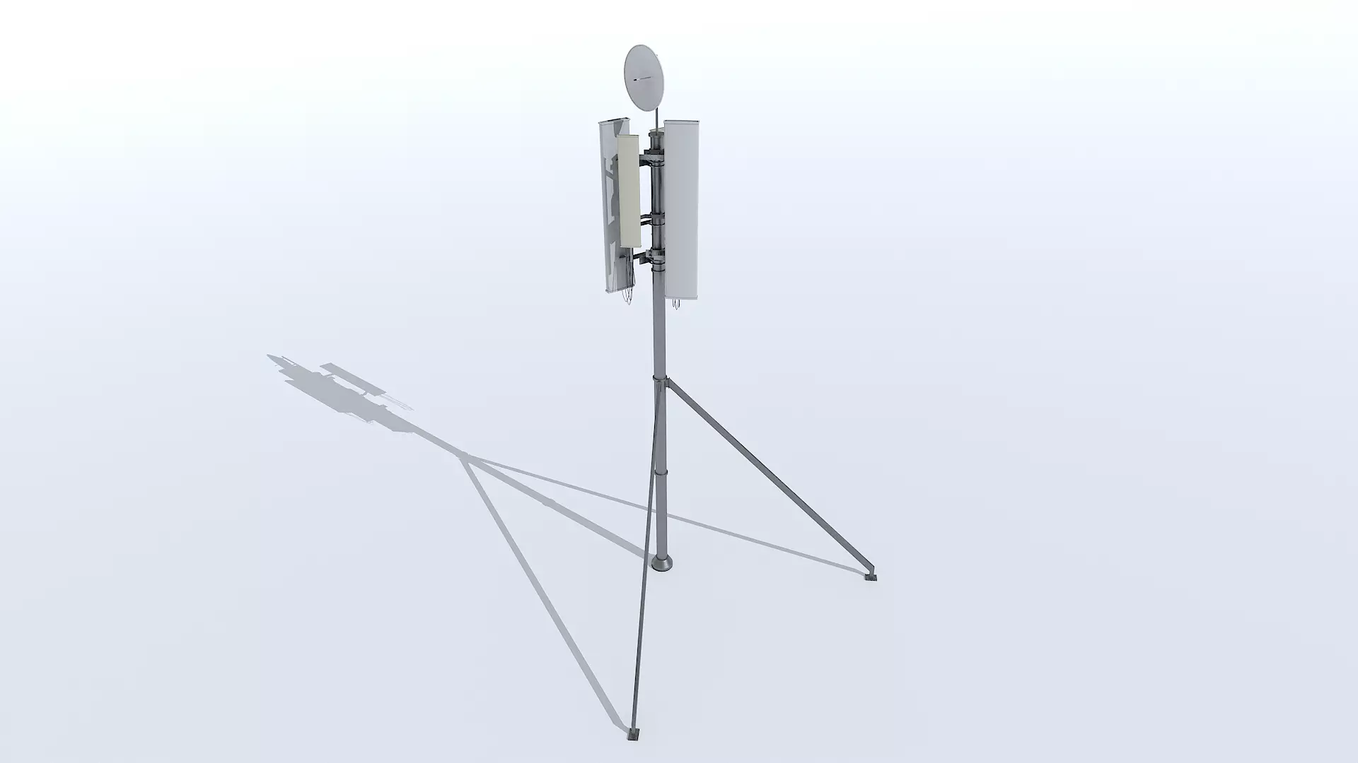 Cell Phone Tower Low-poly 3D model