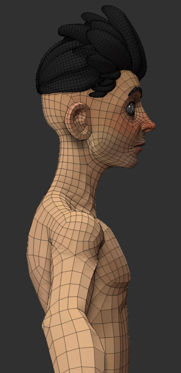 Stylized character ready to rigging cartoon male kid model Low-poly 3D model_6