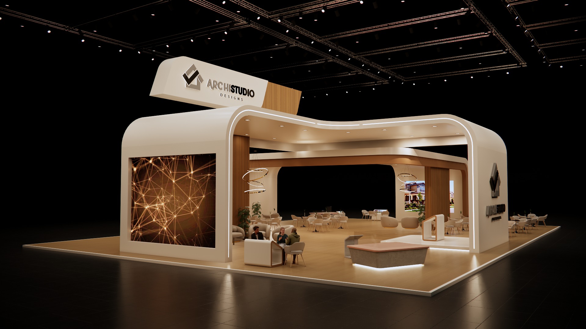 Real estate booth 28m x 20m  3D model_10