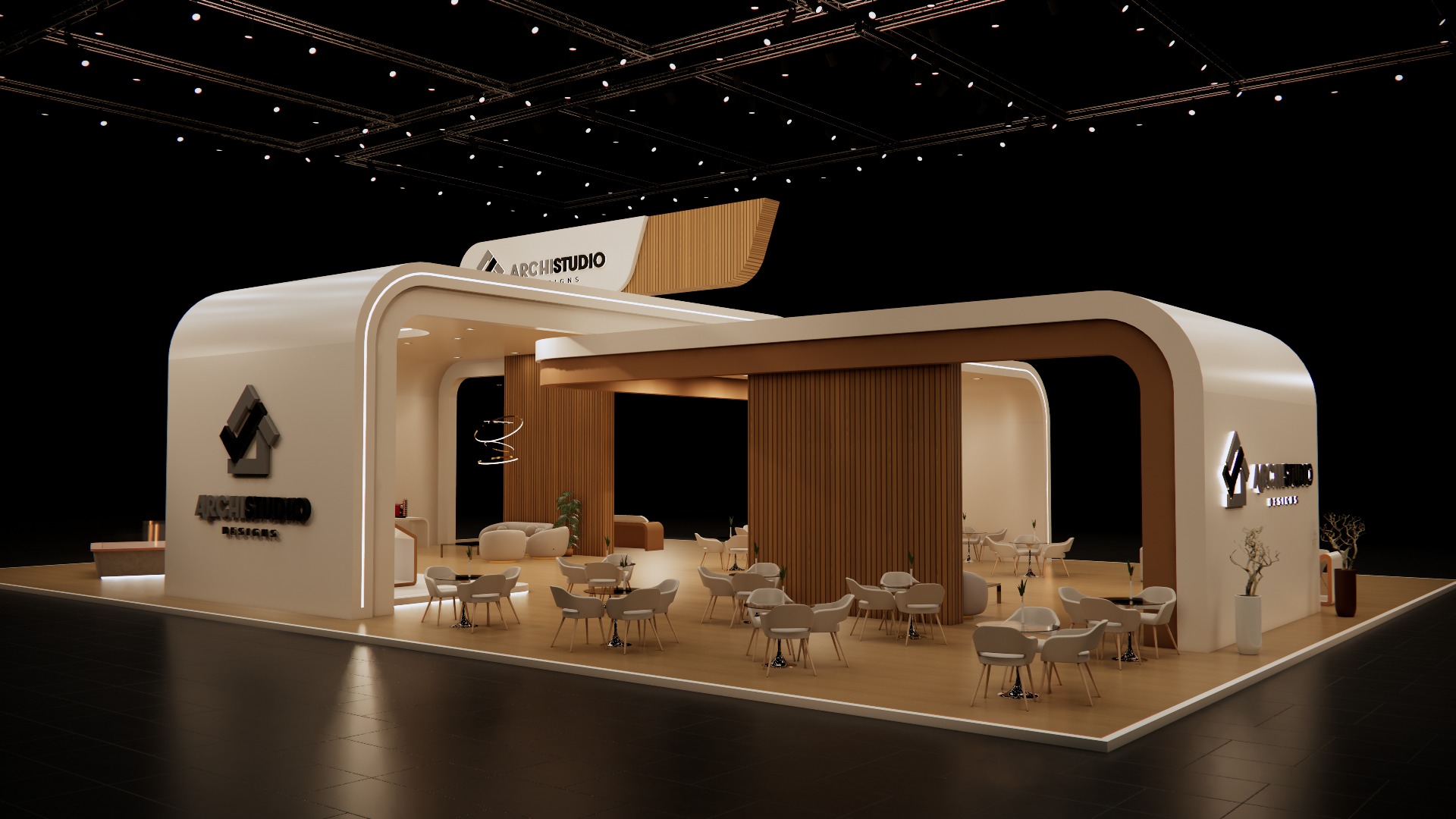 Real estate booth 28m x 20m  3D model_11