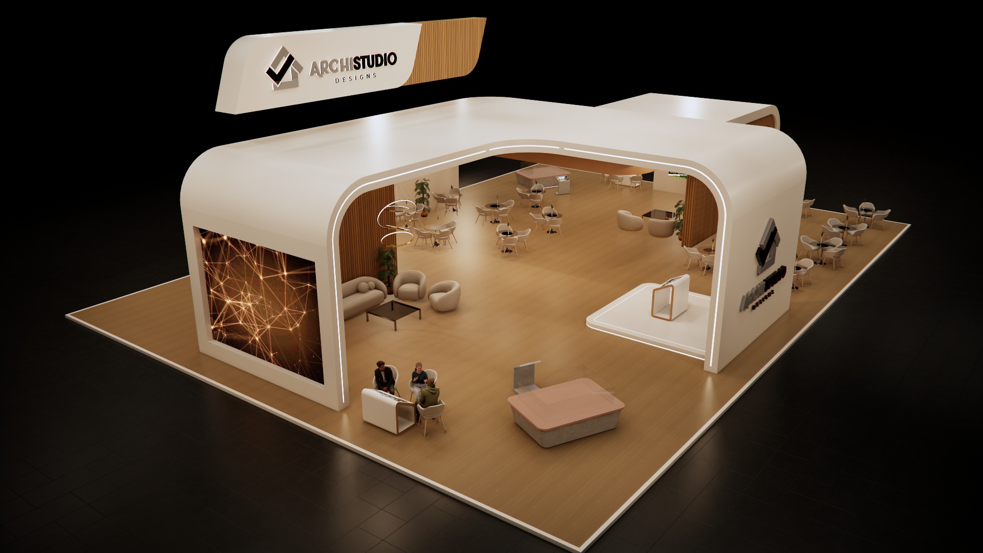 Real estate booth 28m x 20m  3D model_5