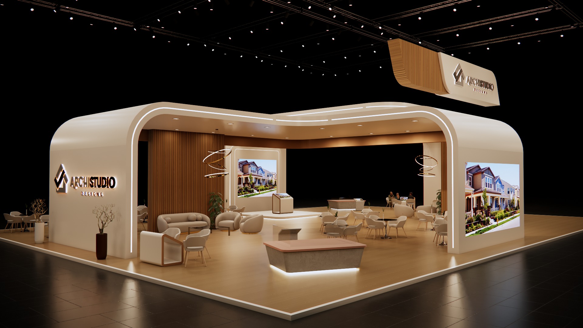 Real estate booth 28m x 20m  3D model_12