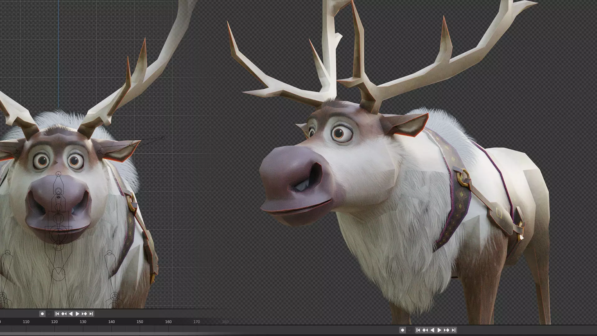 Sven Frozen FBX Blend Low-poly 3D model
