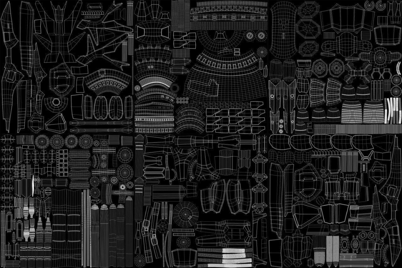 Drone Low-poly 3D model_8