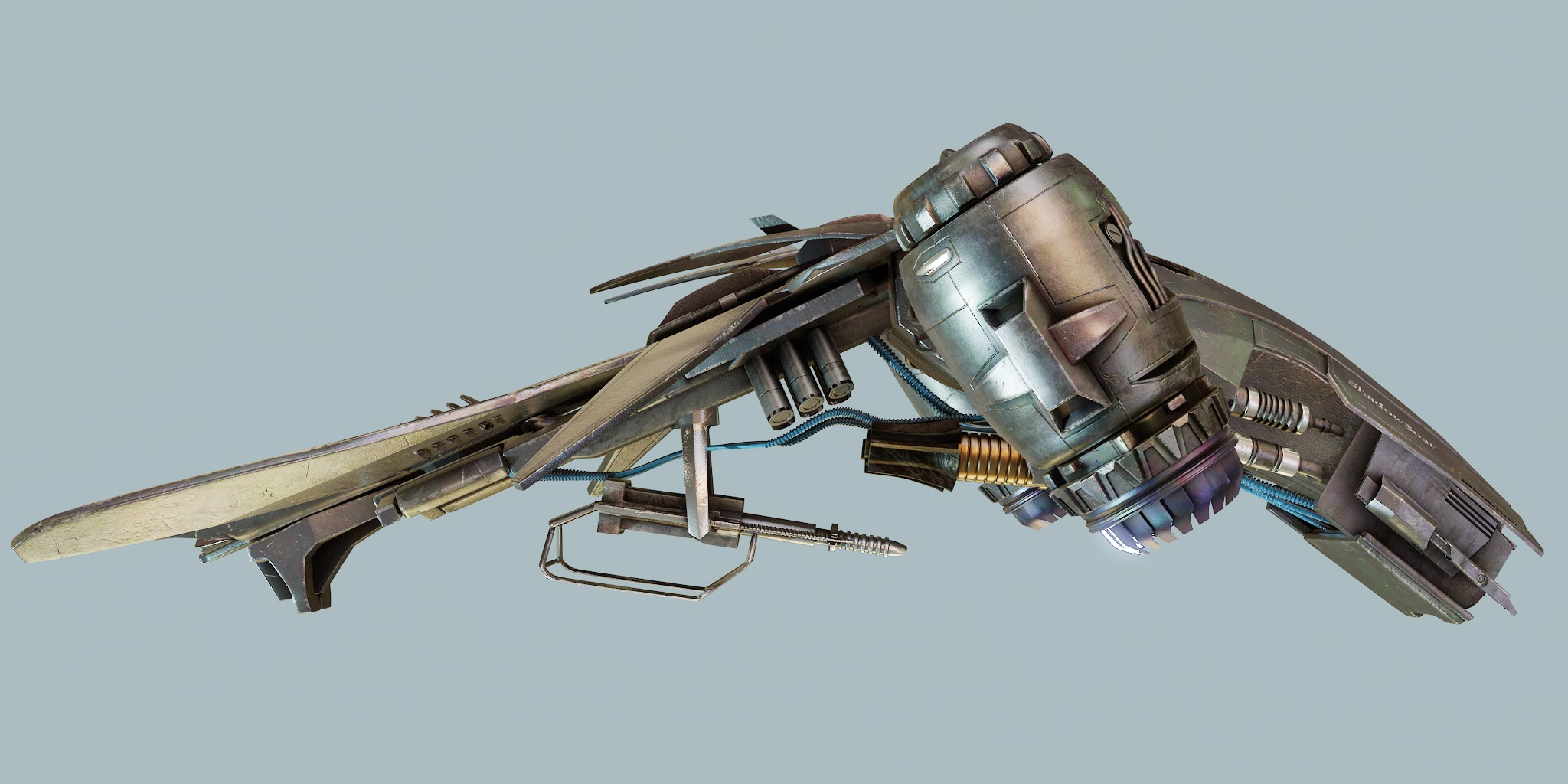 Drone Low-poly 3D model_4