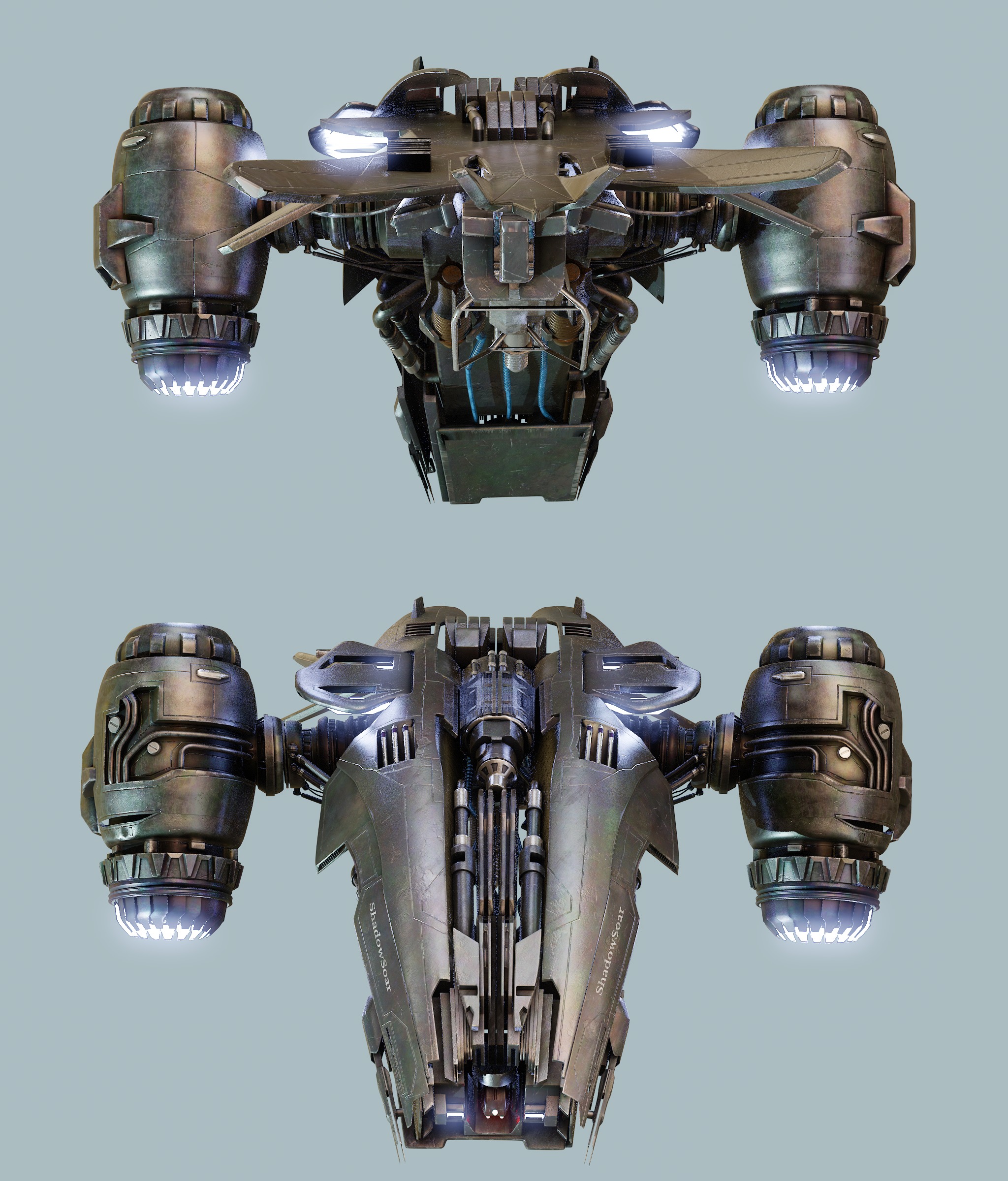 Drone Low-poly 3D model_2