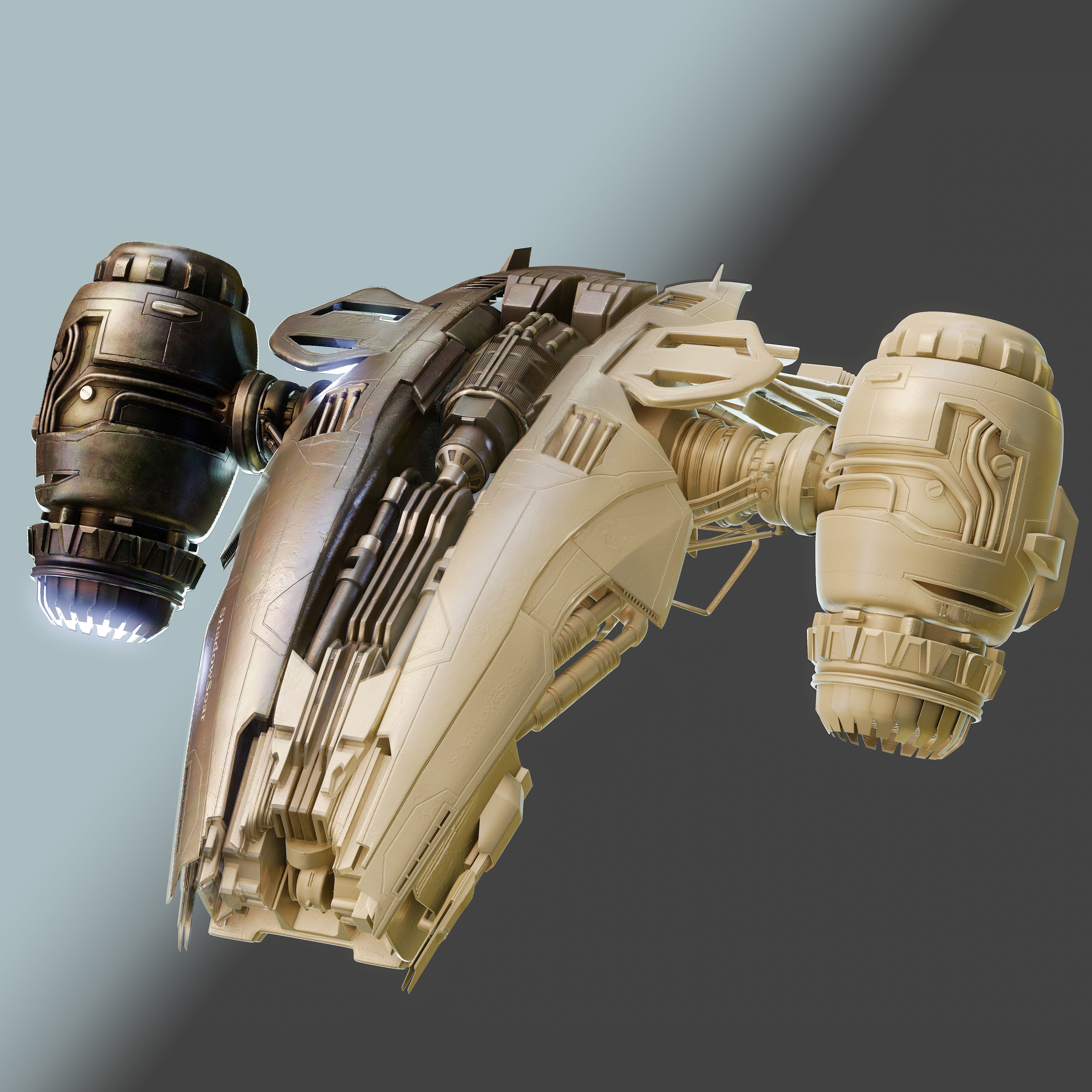 Drone Low-poly 3D model_5