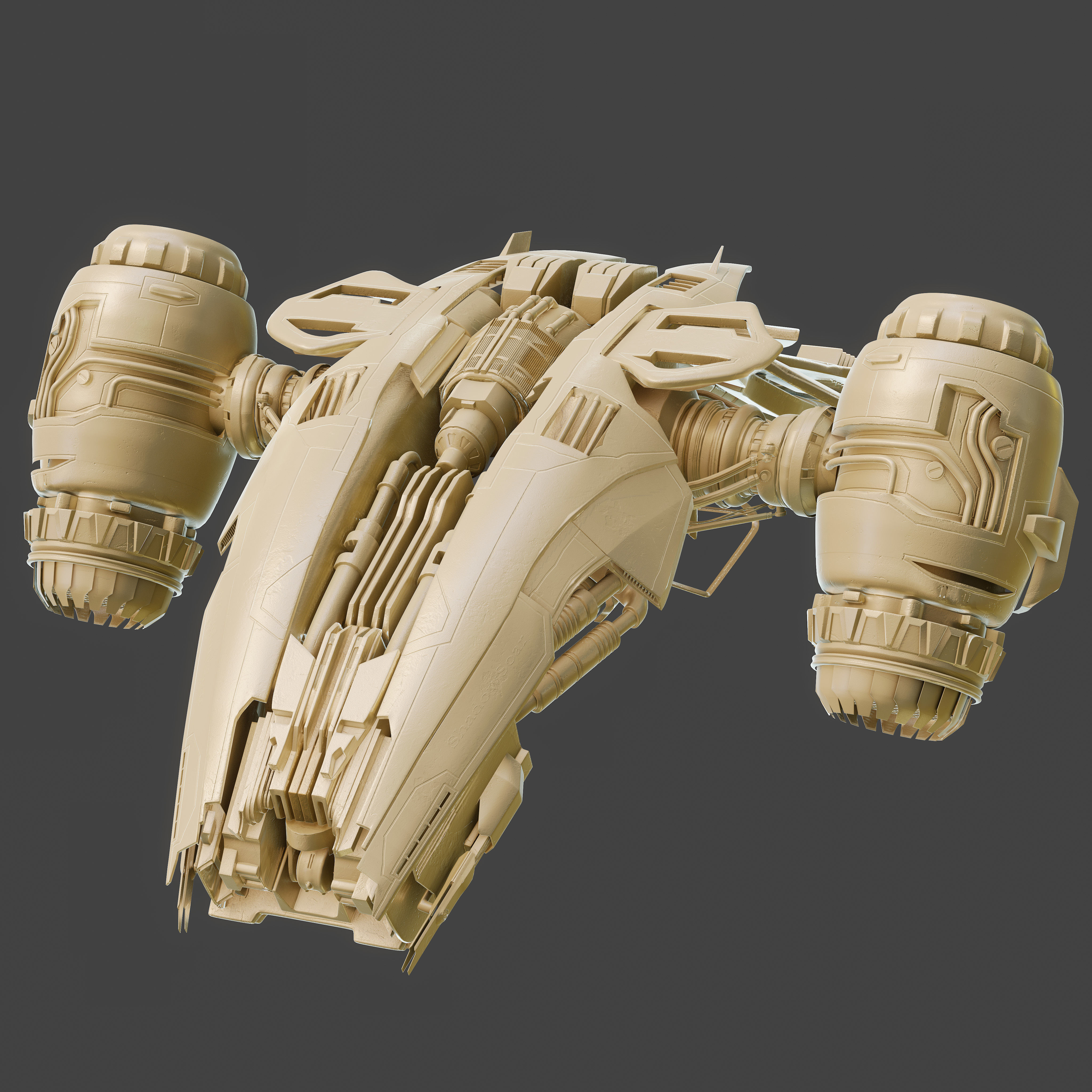 Drone Low-poly 3D model_6