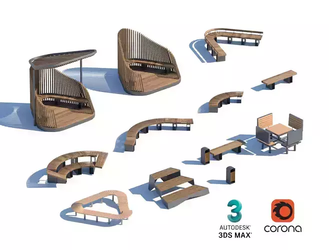 Contemporary Urban Seating Collection for Public Spaces