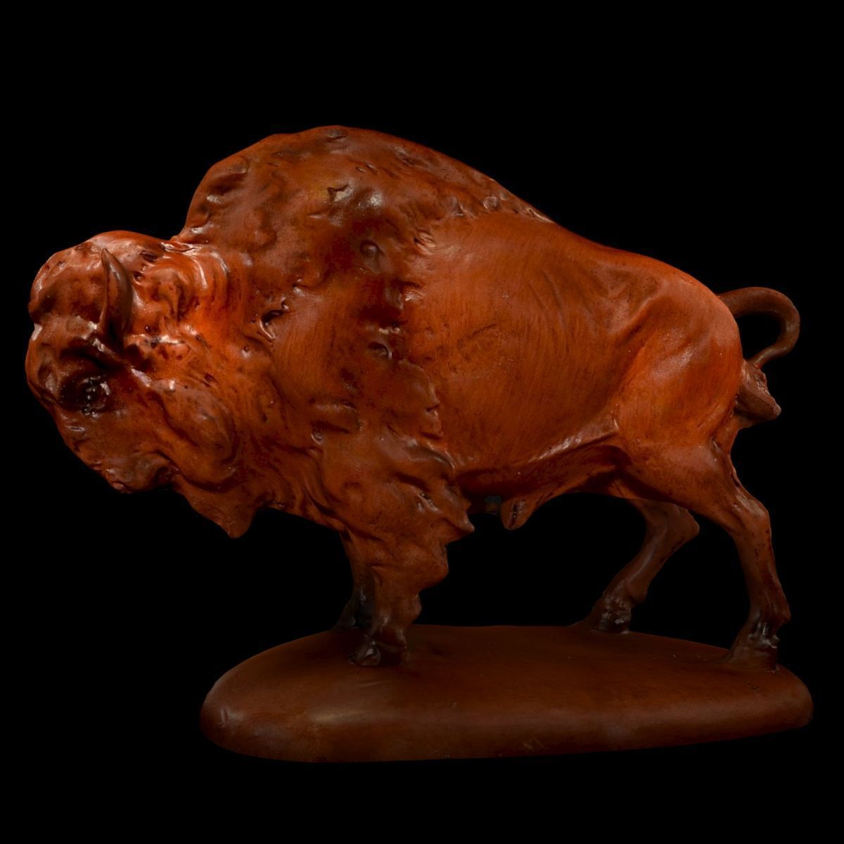 Bison figure  Low-poly 3D model_6