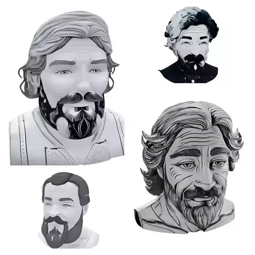 Medieval Heroic Bust Collection 3D print model