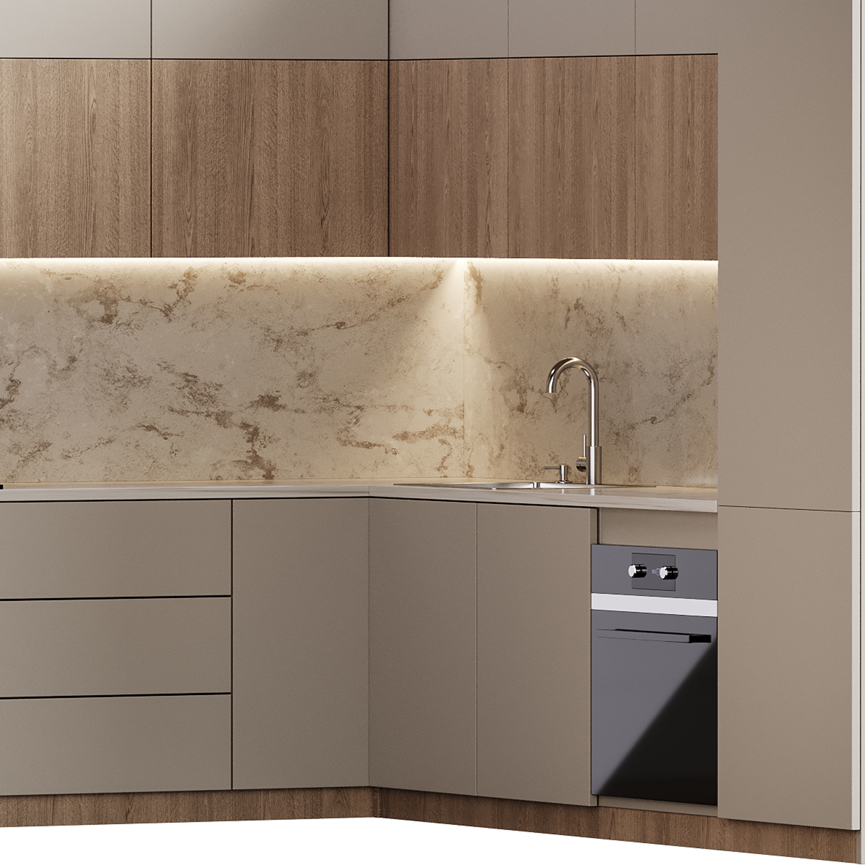 Modern kitchen 08 3D model_1