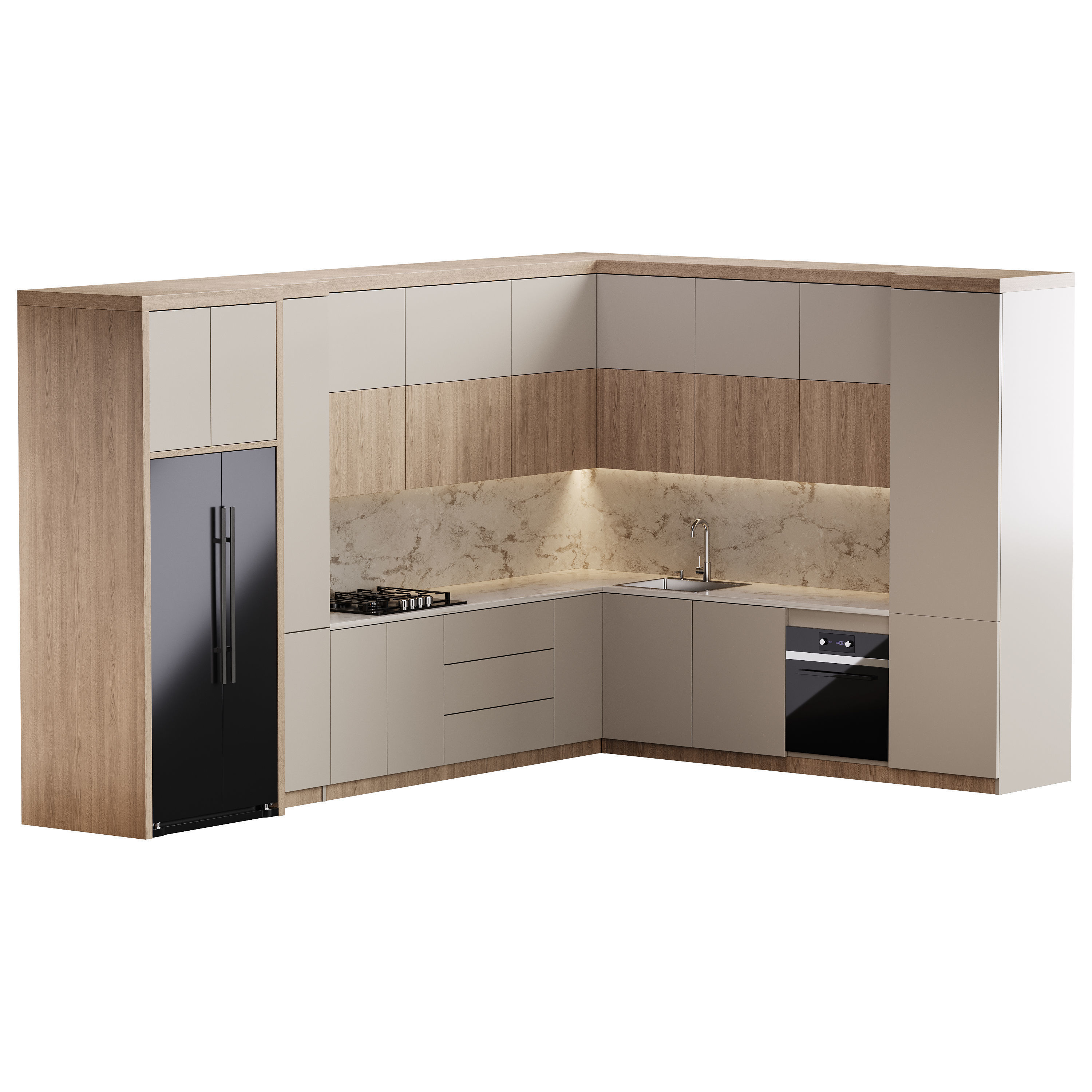 Modern kitchen 08 3D model_5