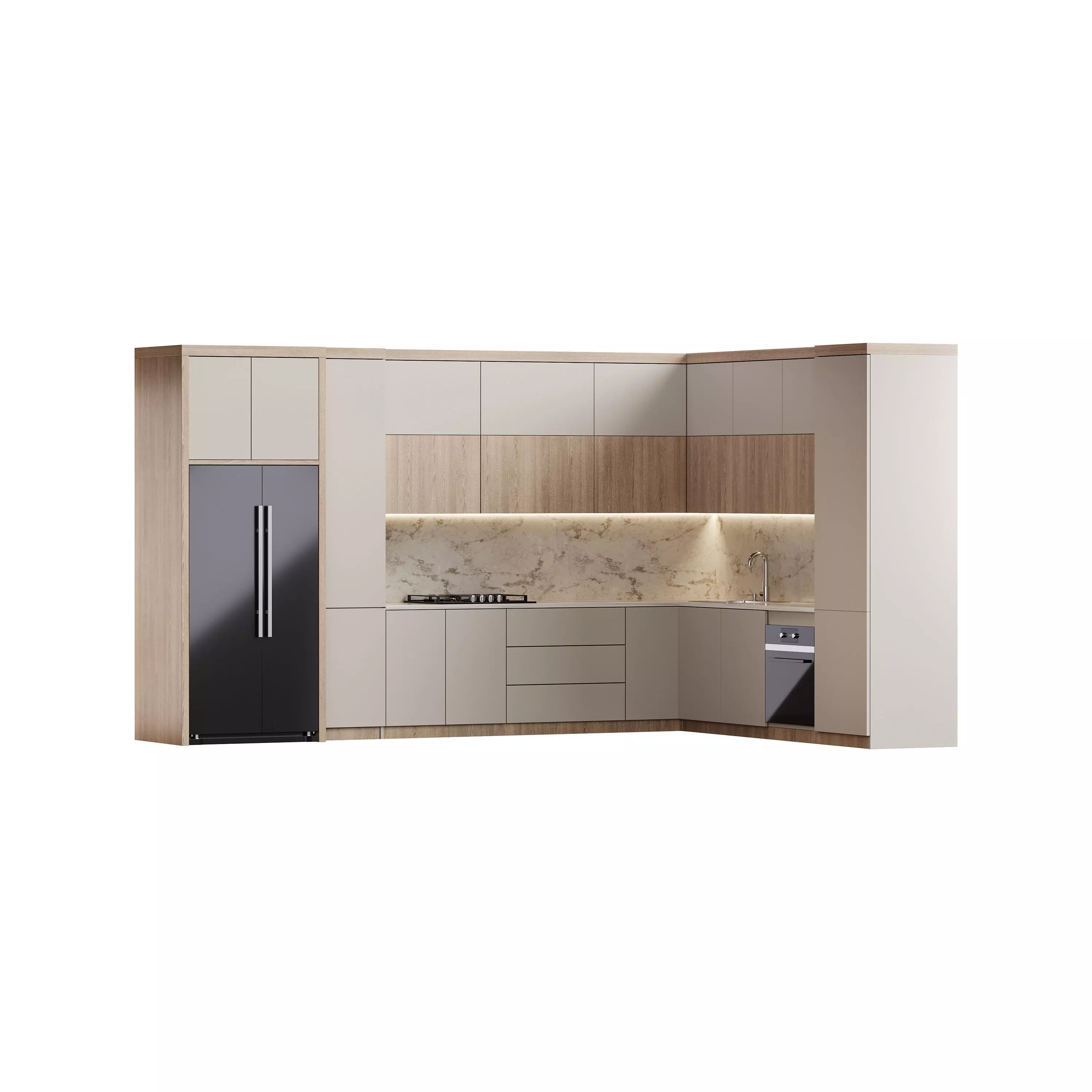 Modern kitchen 08 3D model_0