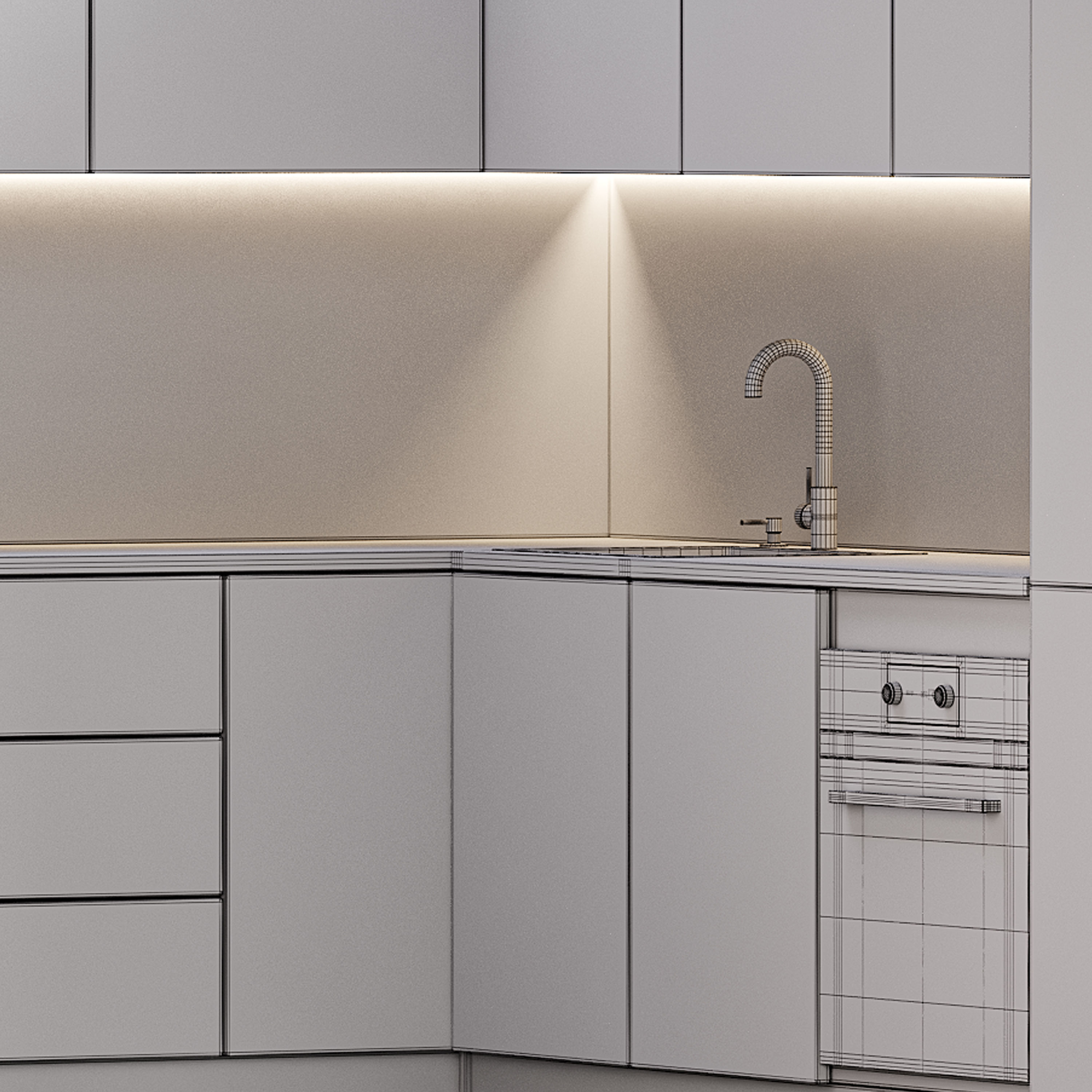 Modern kitchen 08 3D model_15