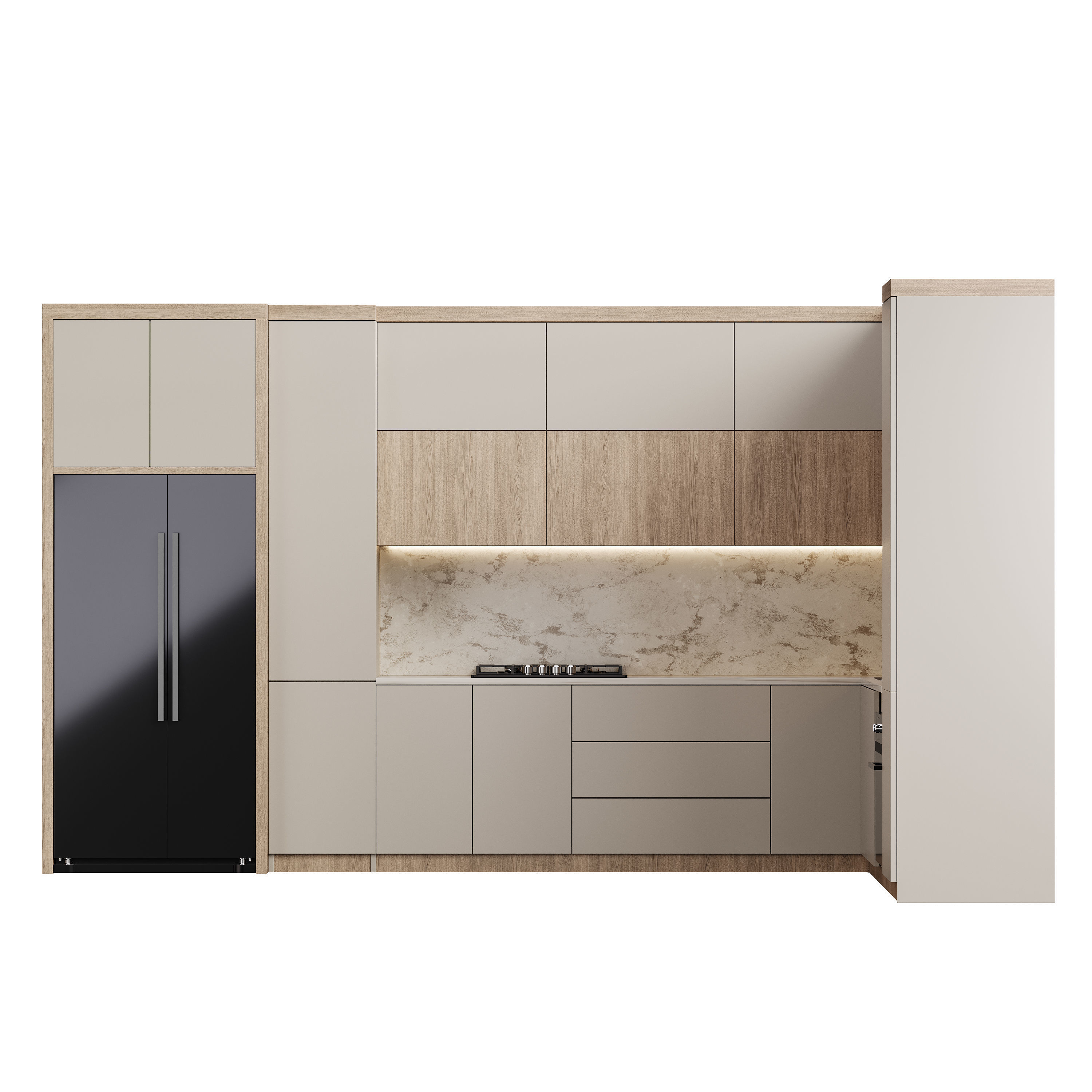 Modern kitchen 08 3D model_7