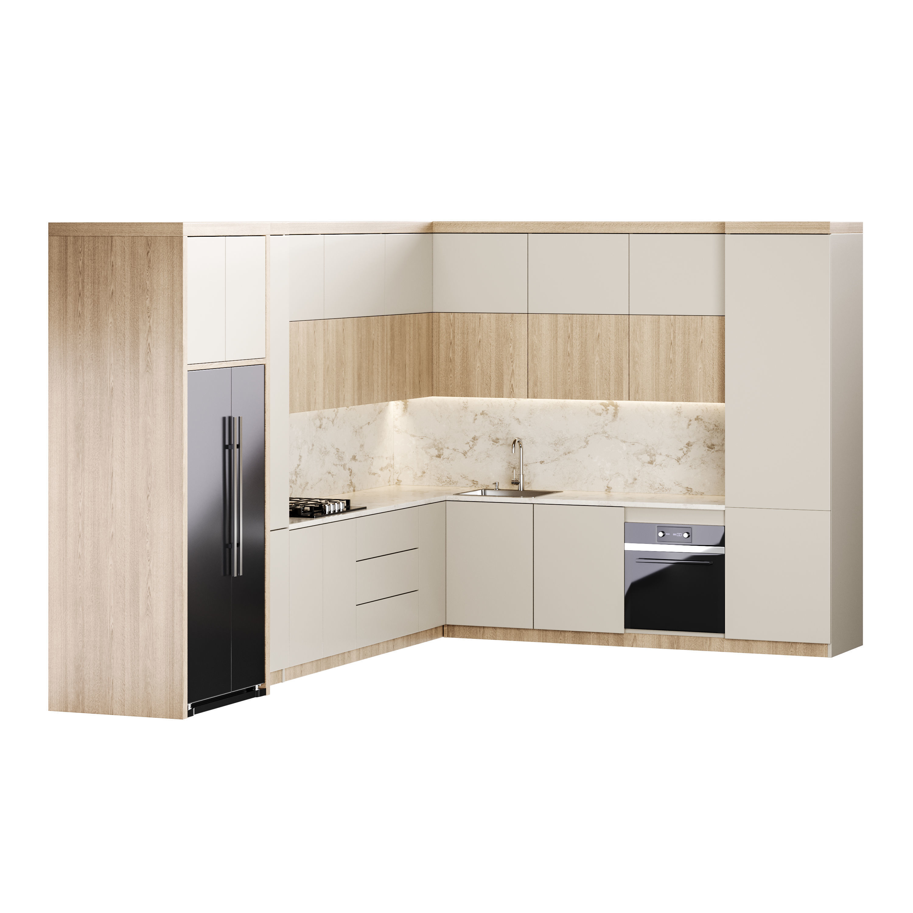 Modern kitchen 08 3D model_9