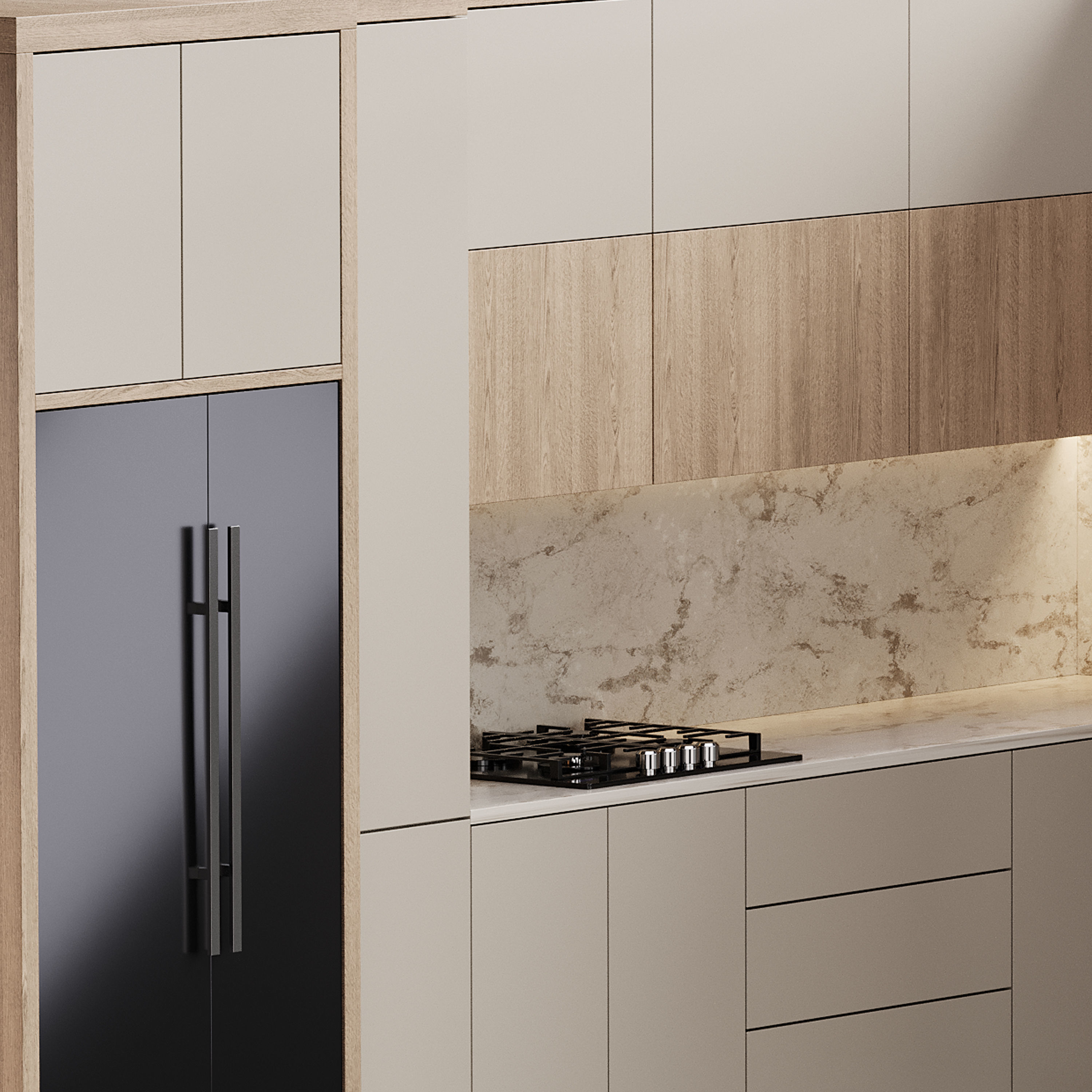 Modern kitchen 08 3D model_8