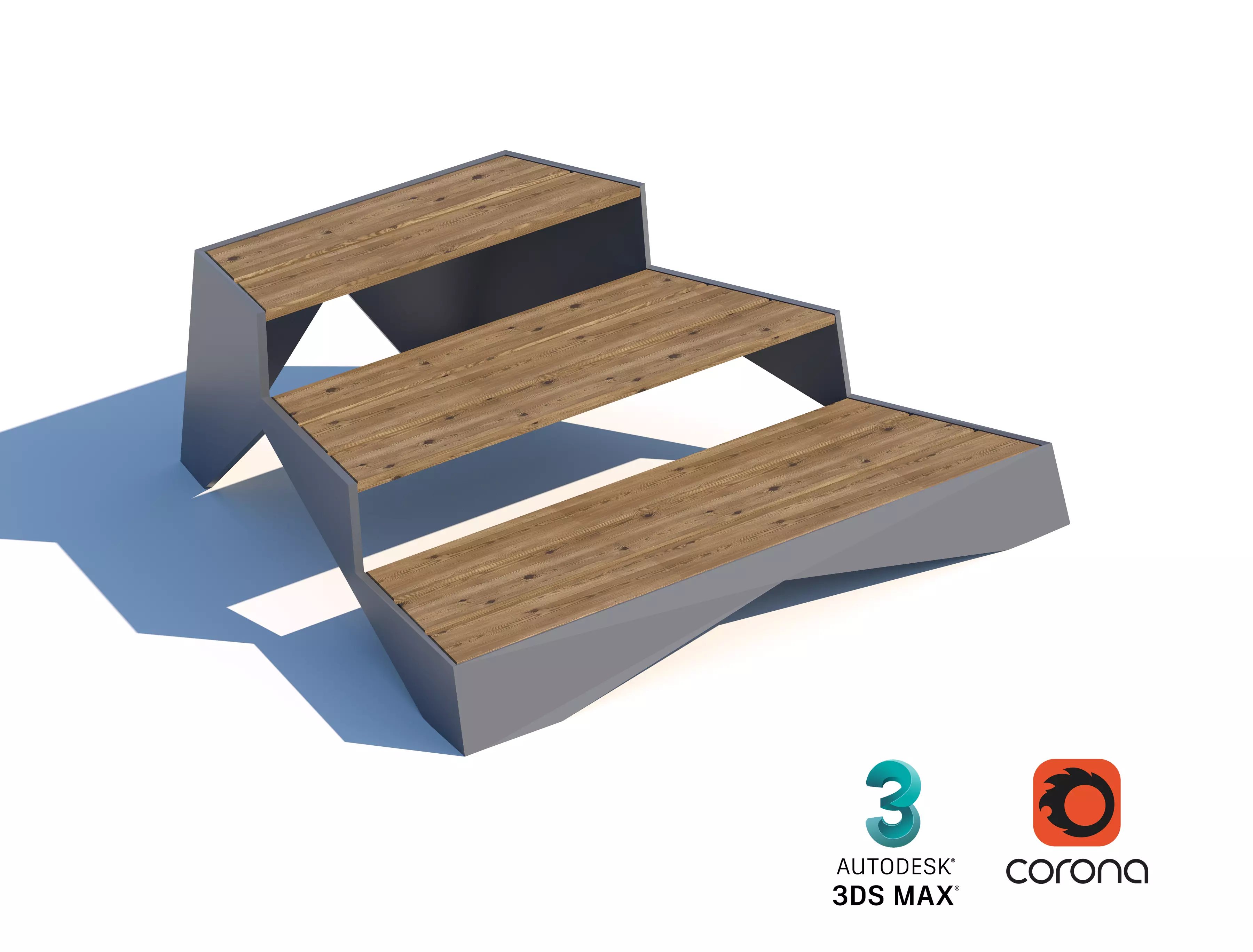 Modern Tiered Seating Platform for Outdoor Spaces 3D model_0