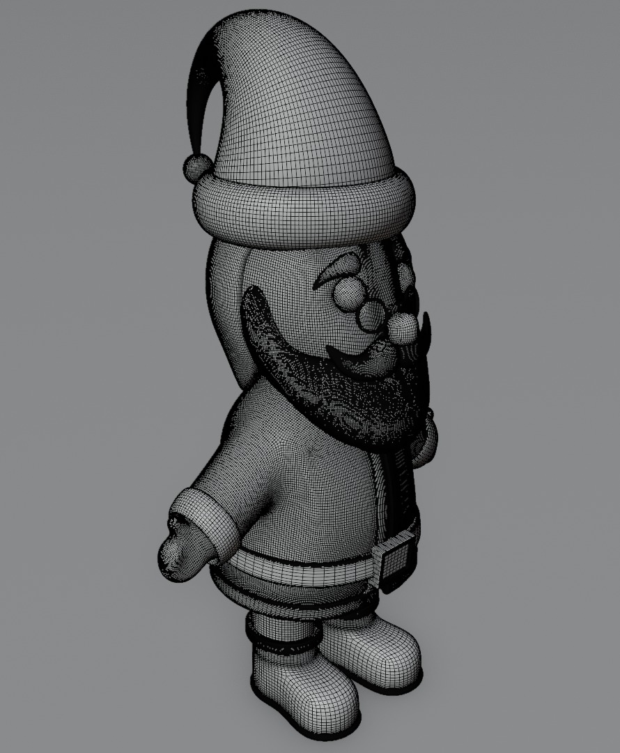 Santa Claus 3D model for 3D print Christmas model 3D print model_10