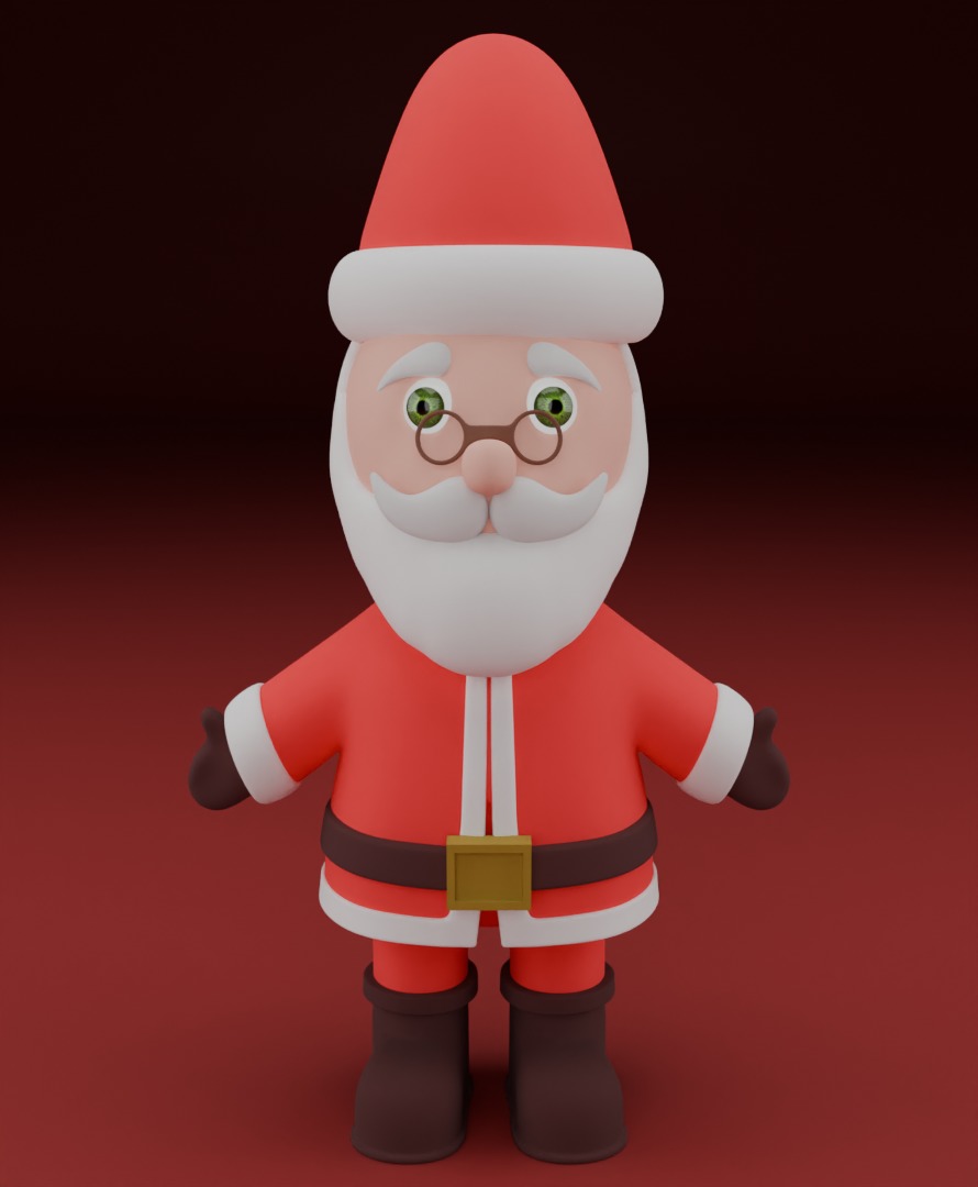 Santa Claus 3D model for 3D print Christmas model 3D print model_1