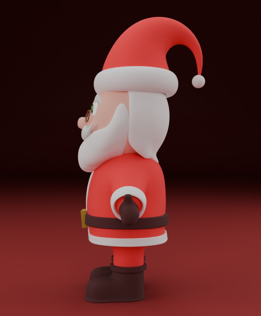 Santa Claus 3D model for 3D print Christmas model 3D print model_4