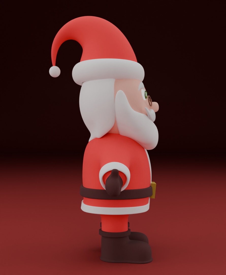 Santa Claus 3D model for 3D print Christmas model 3D print model_3
