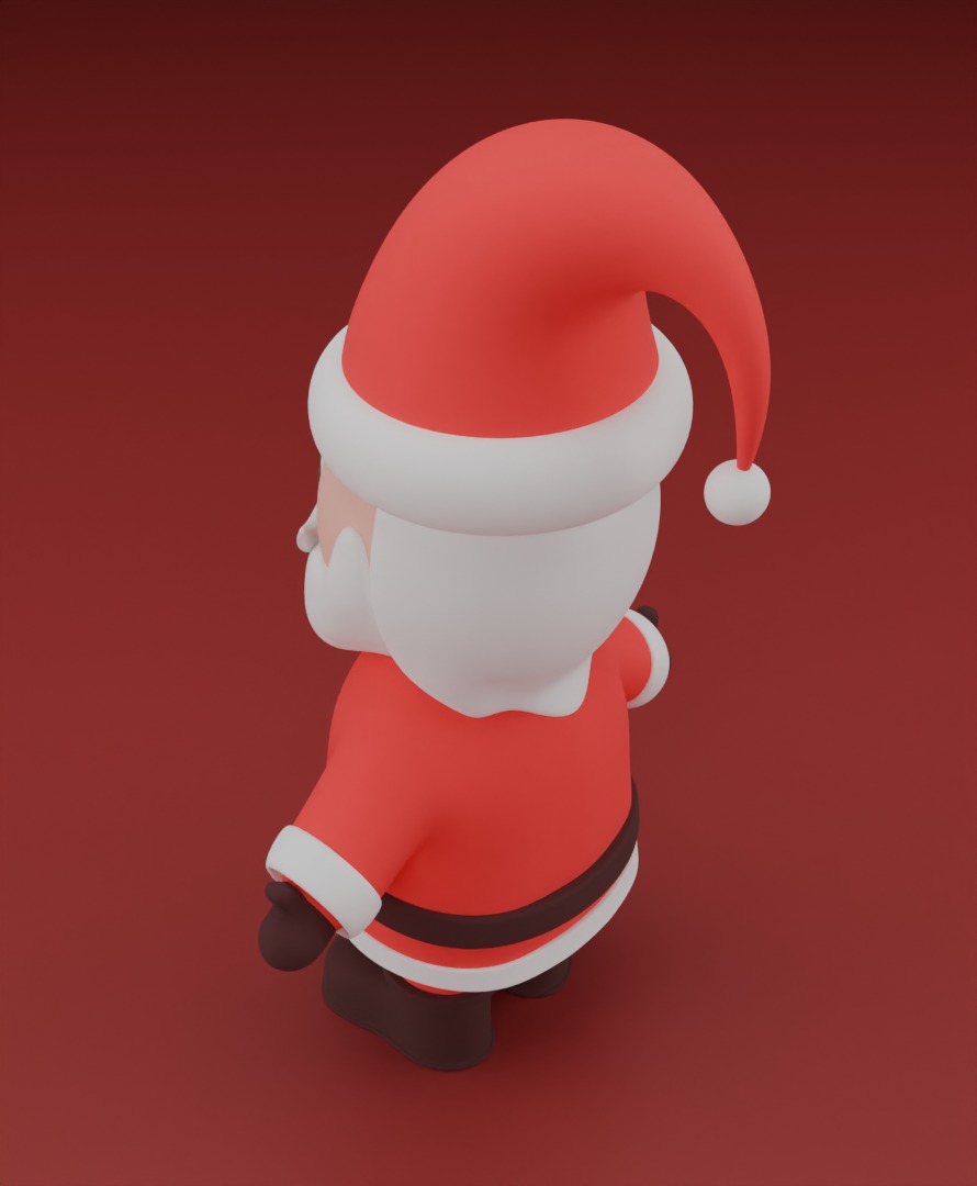 Santa Claus 3D model for 3D print Christmas model 3D print model_9