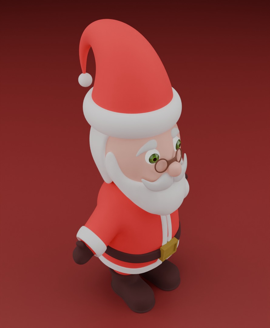Santa Claus 3D model for 3D print Christmas model 3D print model_7