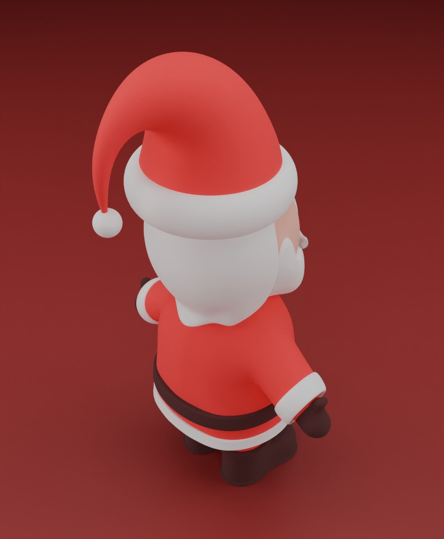 Santa Claus 3D model for 3D print Christmas model 3D print model_6
