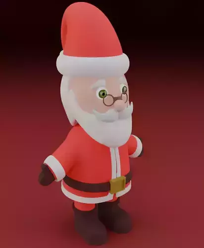 Santa Claus 3D model for 3D print Christmas model 3D print model