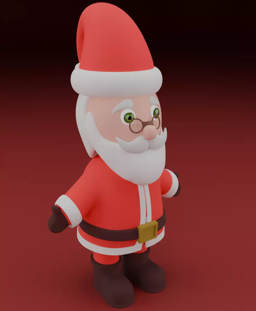 Santa Claus 3D model for 3D print Christmas model 3D print model_0