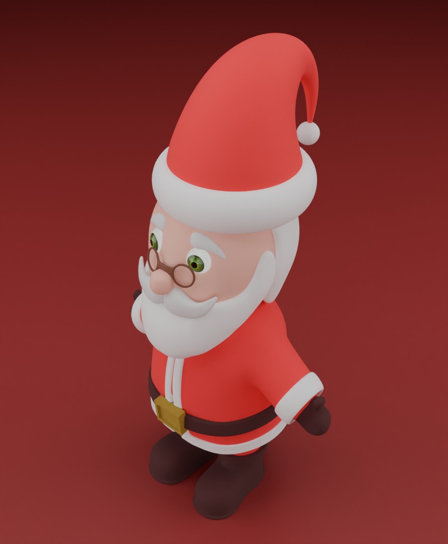 Santa Claus 3D model for 3D print Christmas model 3D print model_8