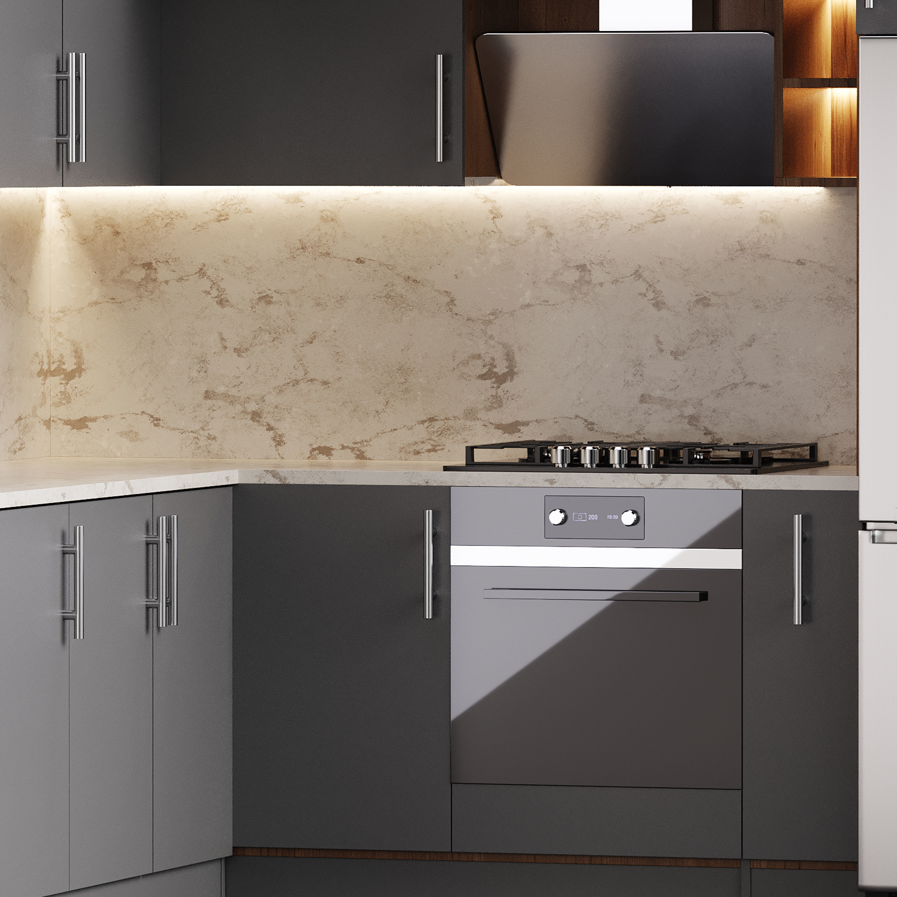 Modern kitchen 09 3D model_11