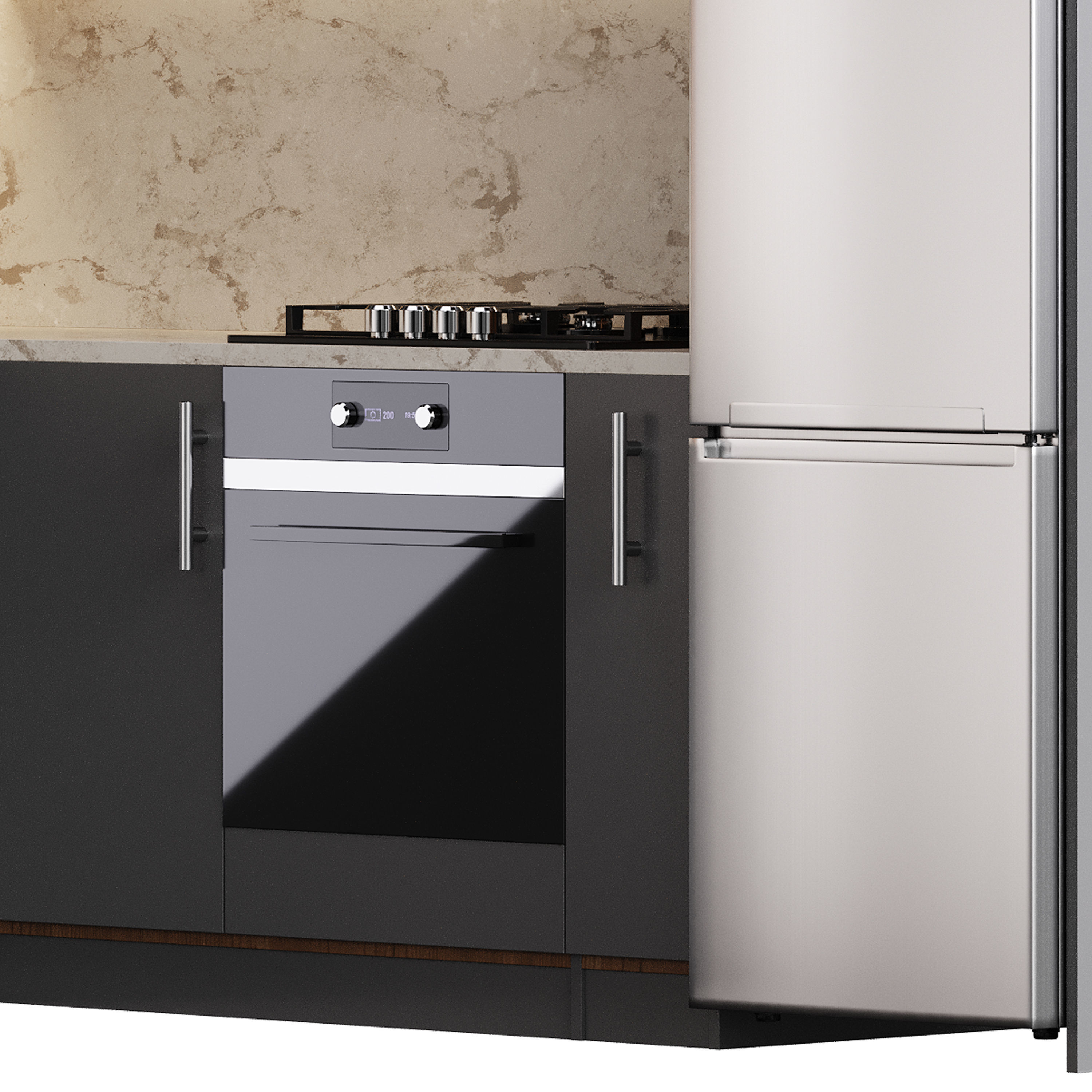 Modern kitchen 09 3D model_5