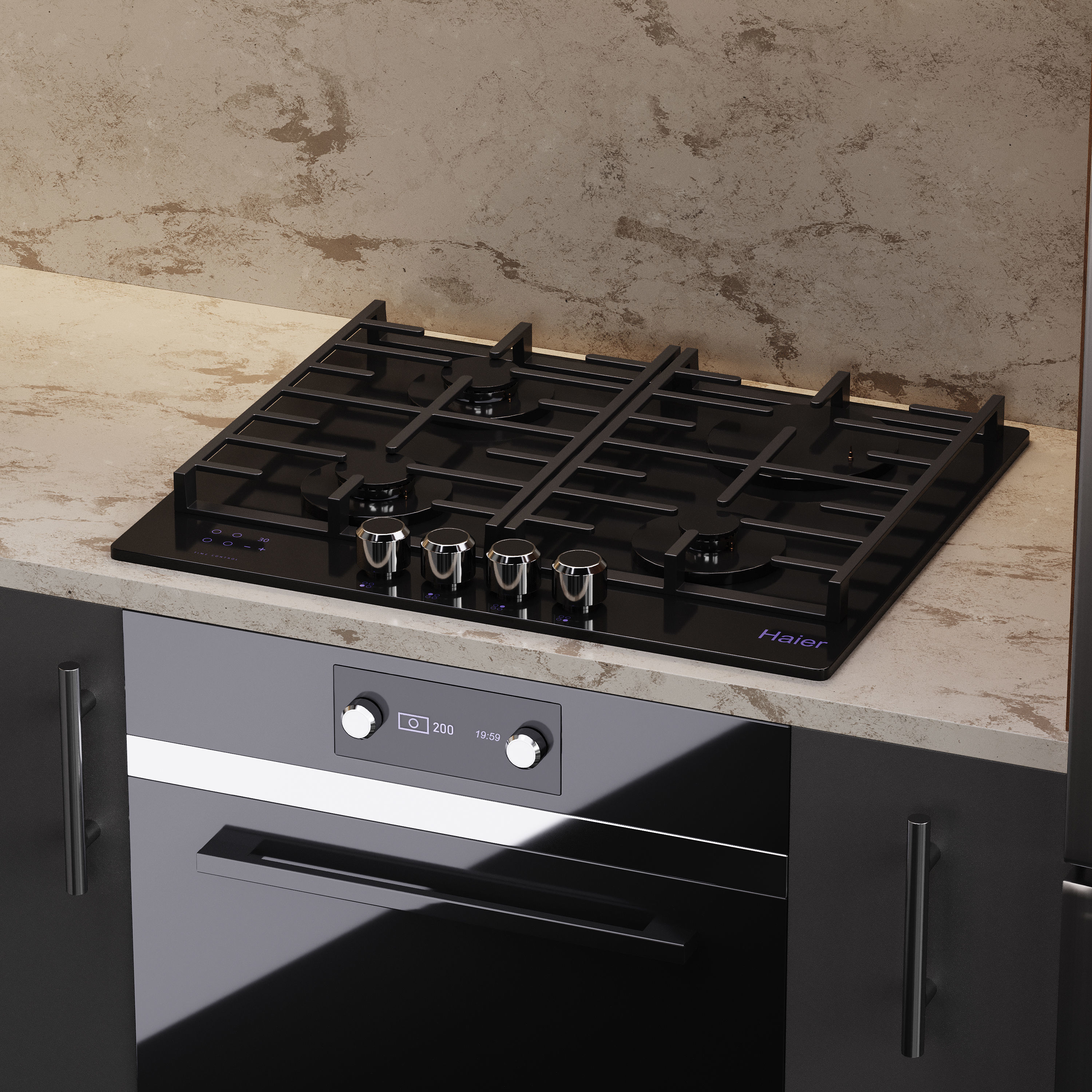 Modern kitchen 09 3D model_10