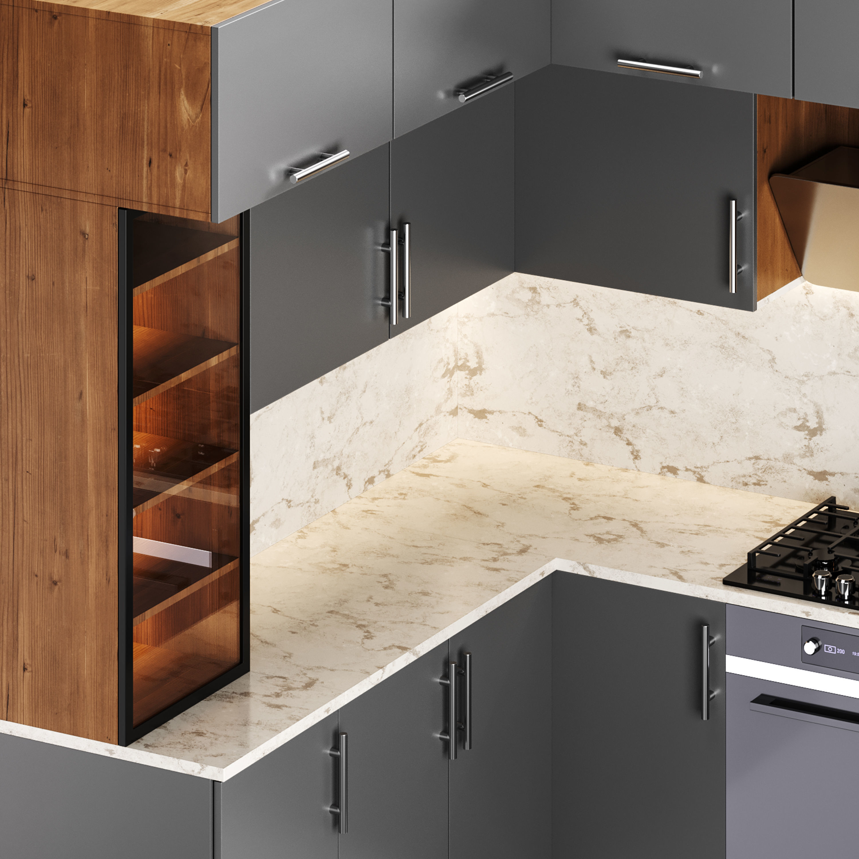 Modern kitchen 09 3D model_6