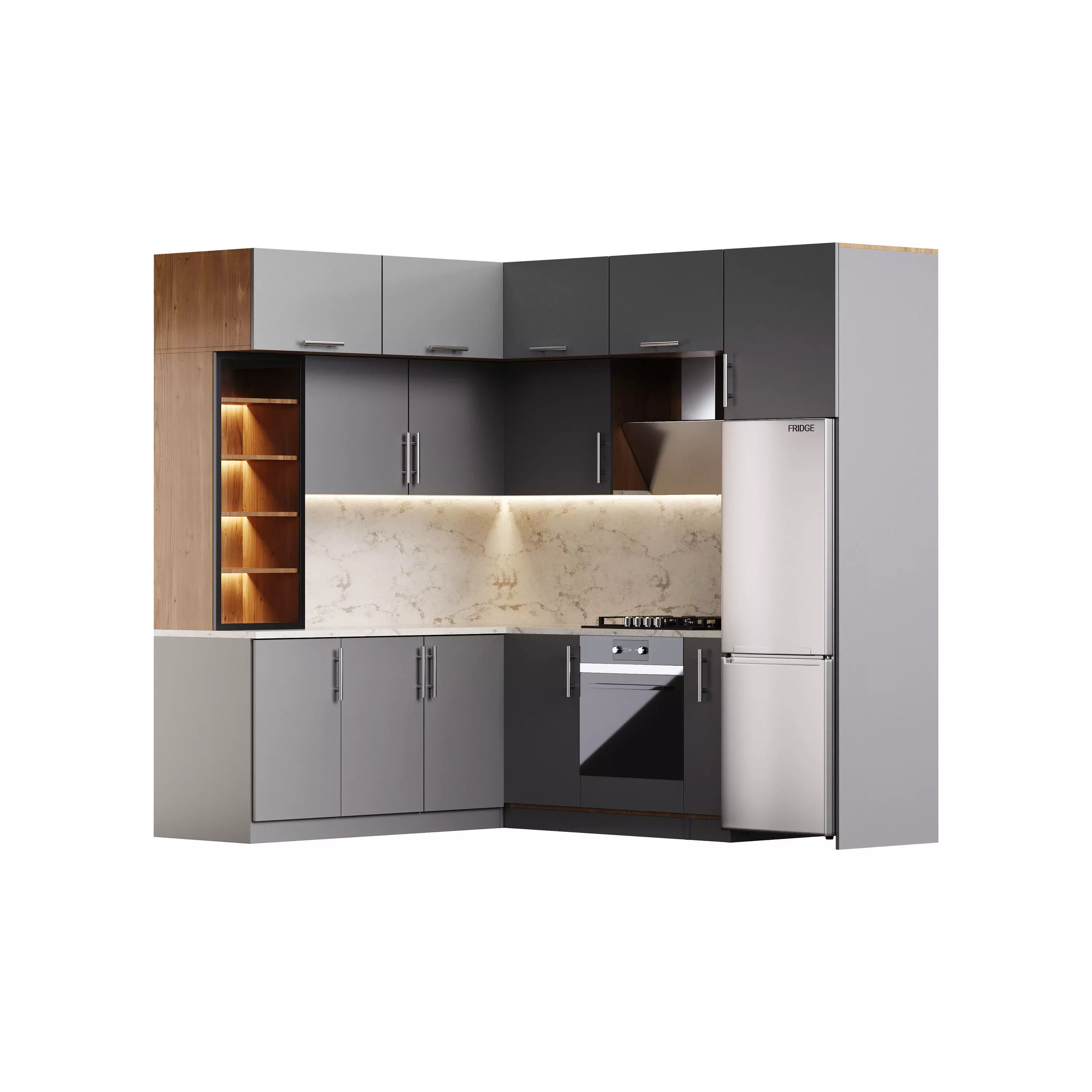 Modern kitchen 09 3D model_0