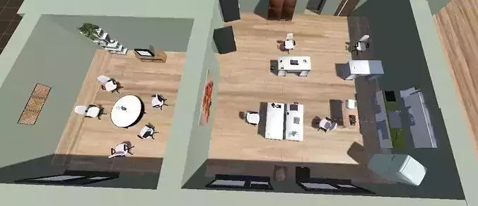 Police Station Low-poly 3D model