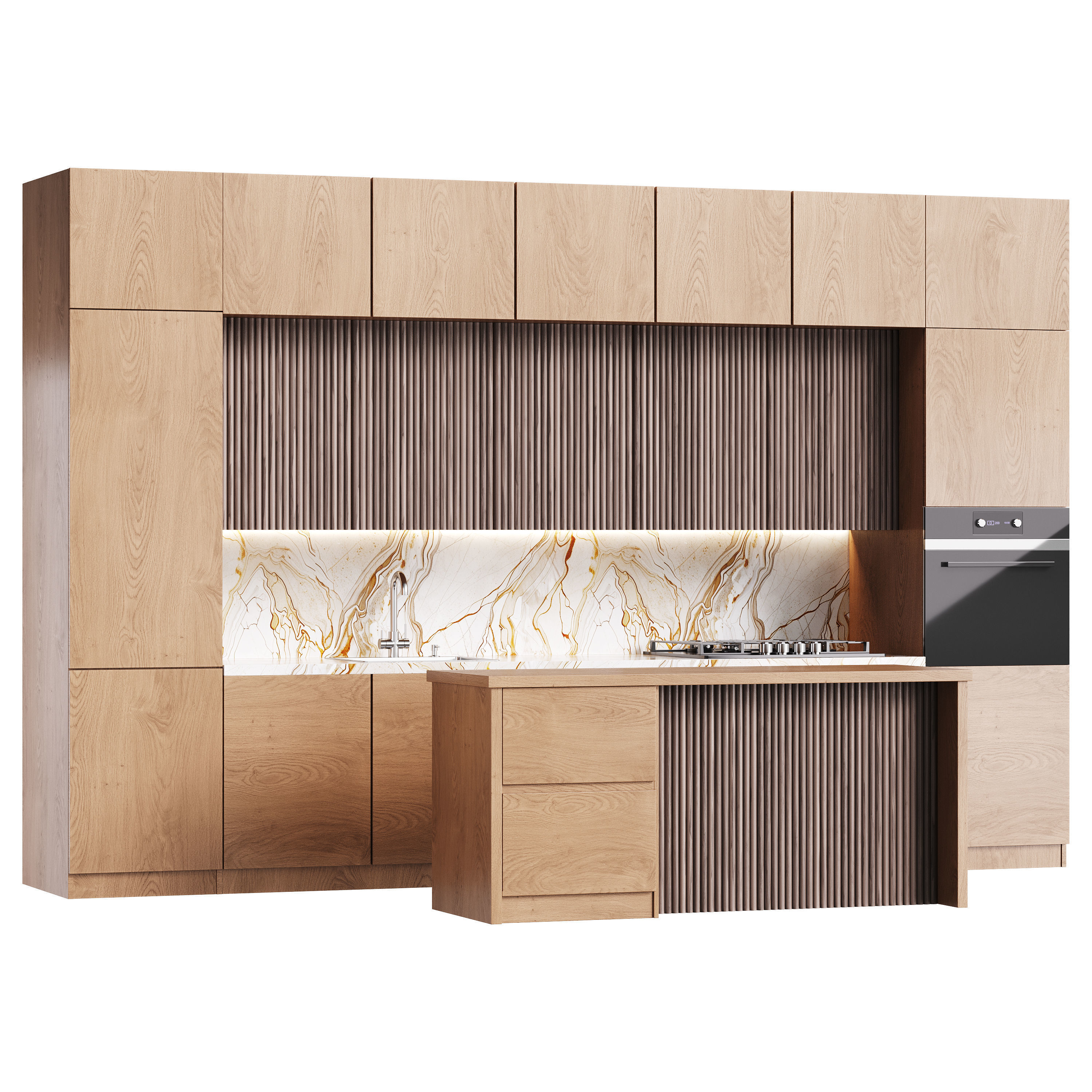 Modern kitchen 10 3D model_9