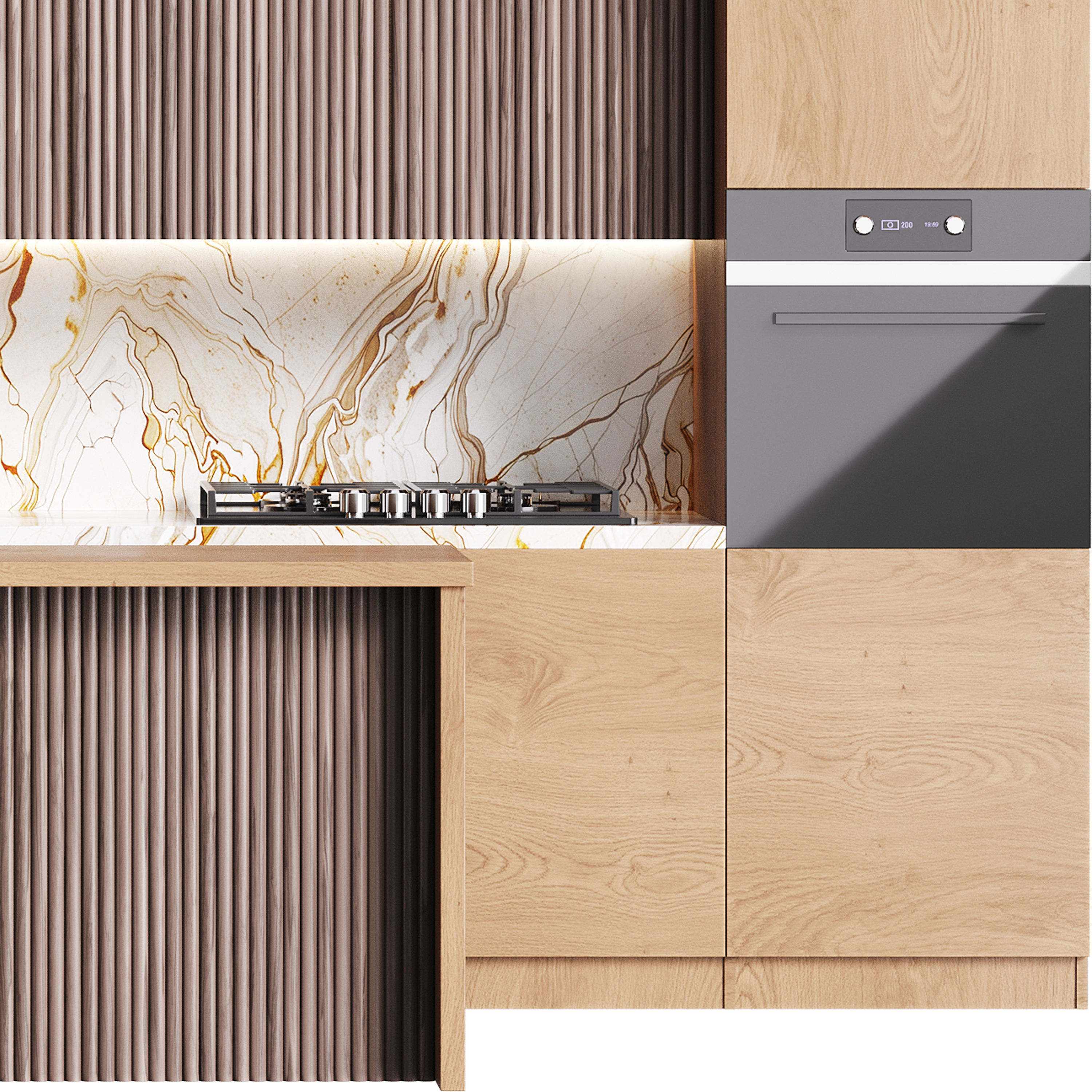 Modern kitchen 10 3D model_6