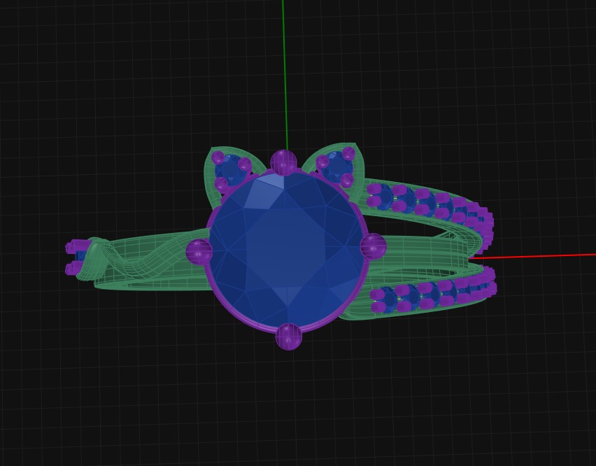 cat head ring 3D print model_7