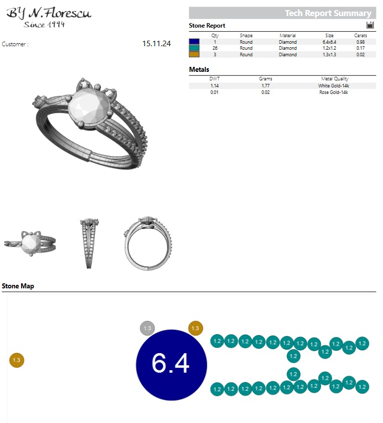 cat head ring 3D print model_4