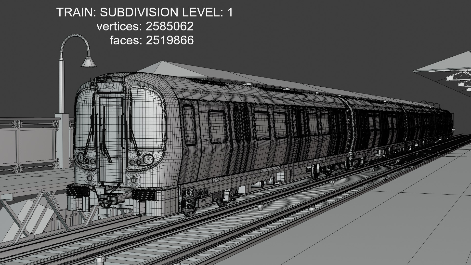 London metro station VI 3D model_4