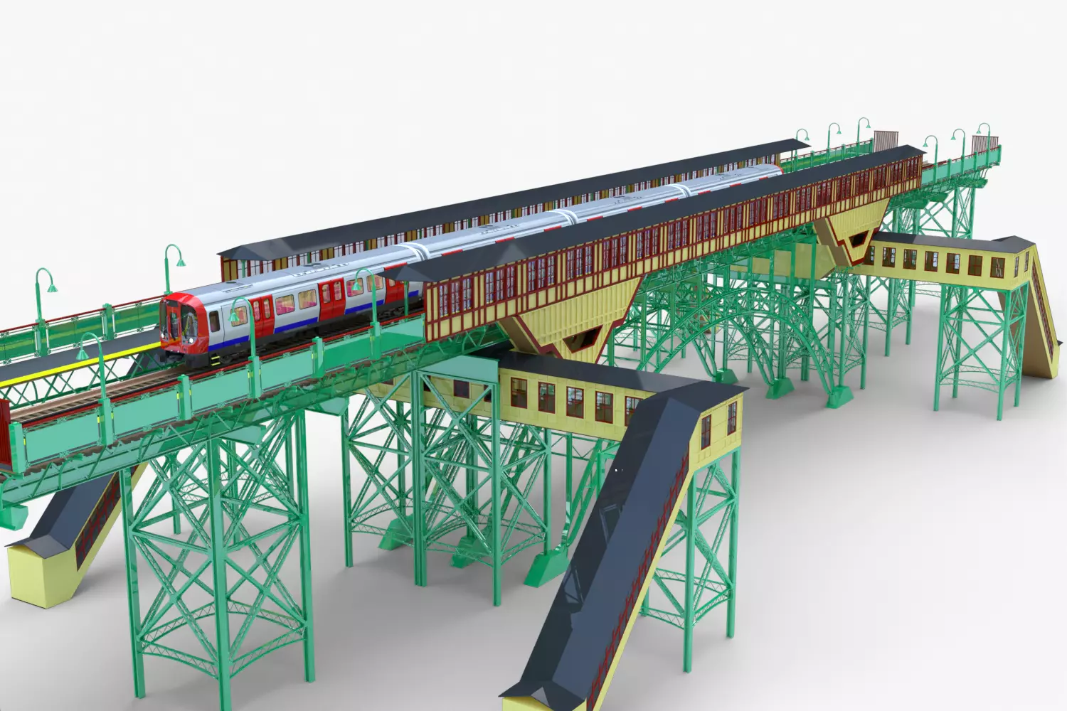 London metro station VI 3D model_0