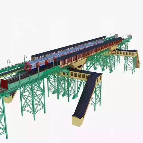 London metro station VI 3D model