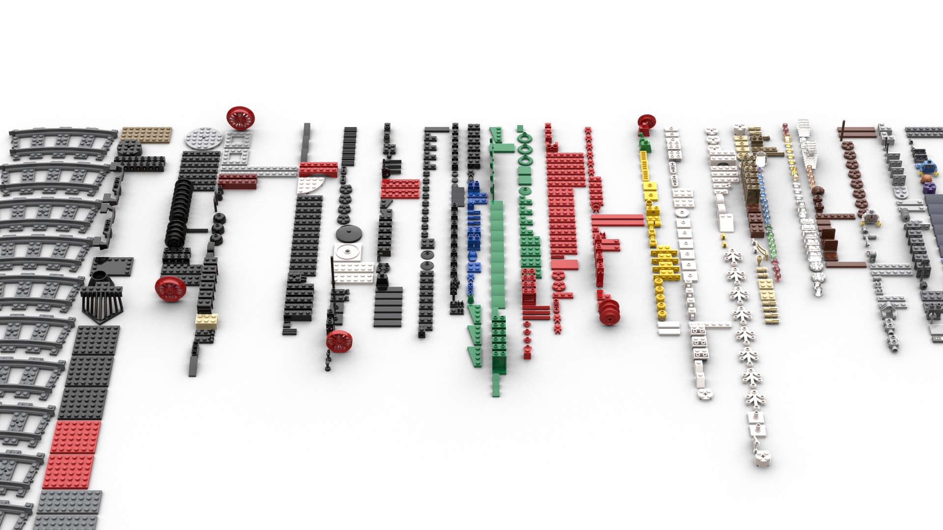 TwindBricks3D - 10254 Winter Holiday Train 3D print model_1