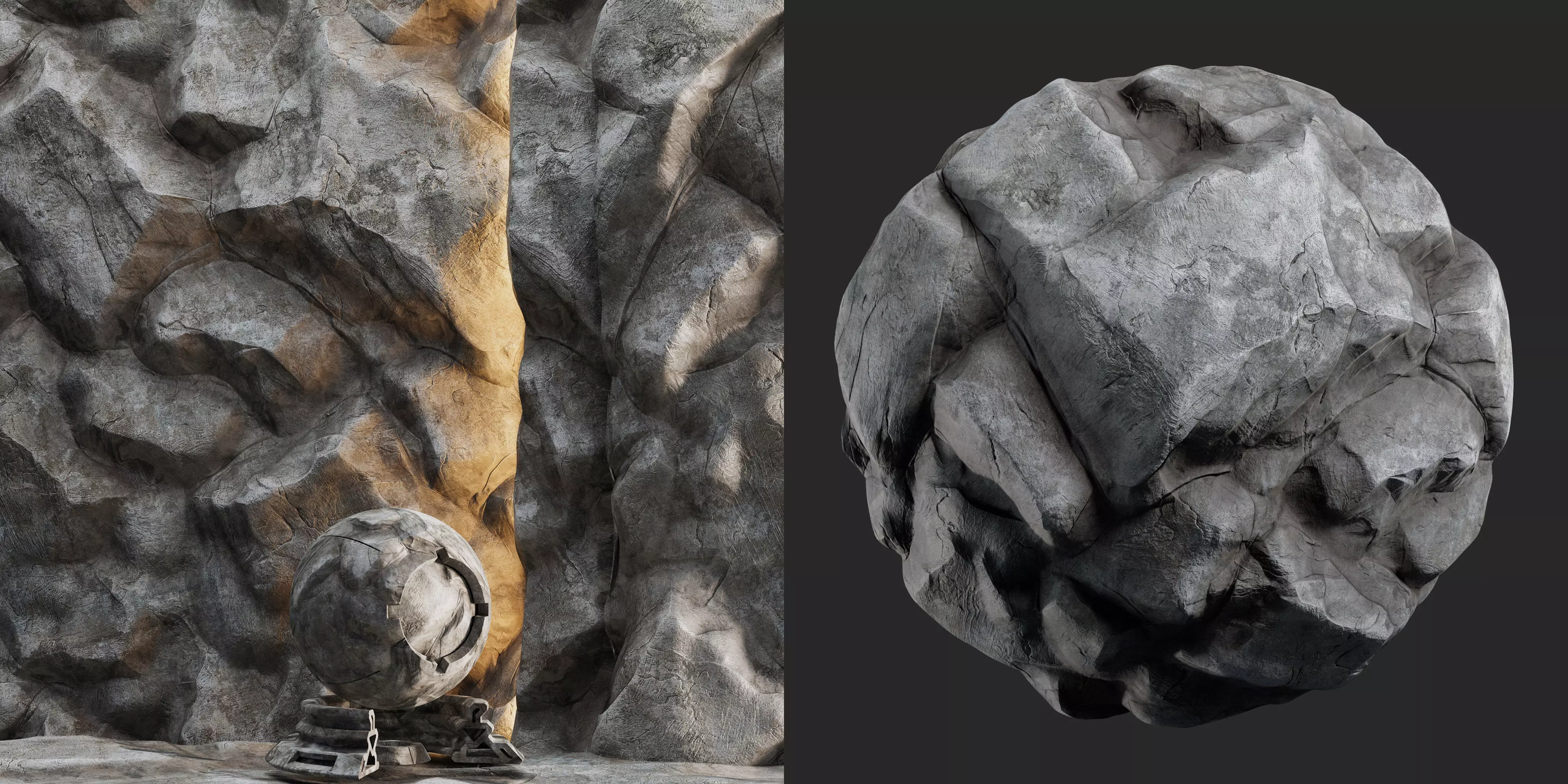 H108 Rock Cliff - PBR - 4K - Seamless - SBSAR Texture