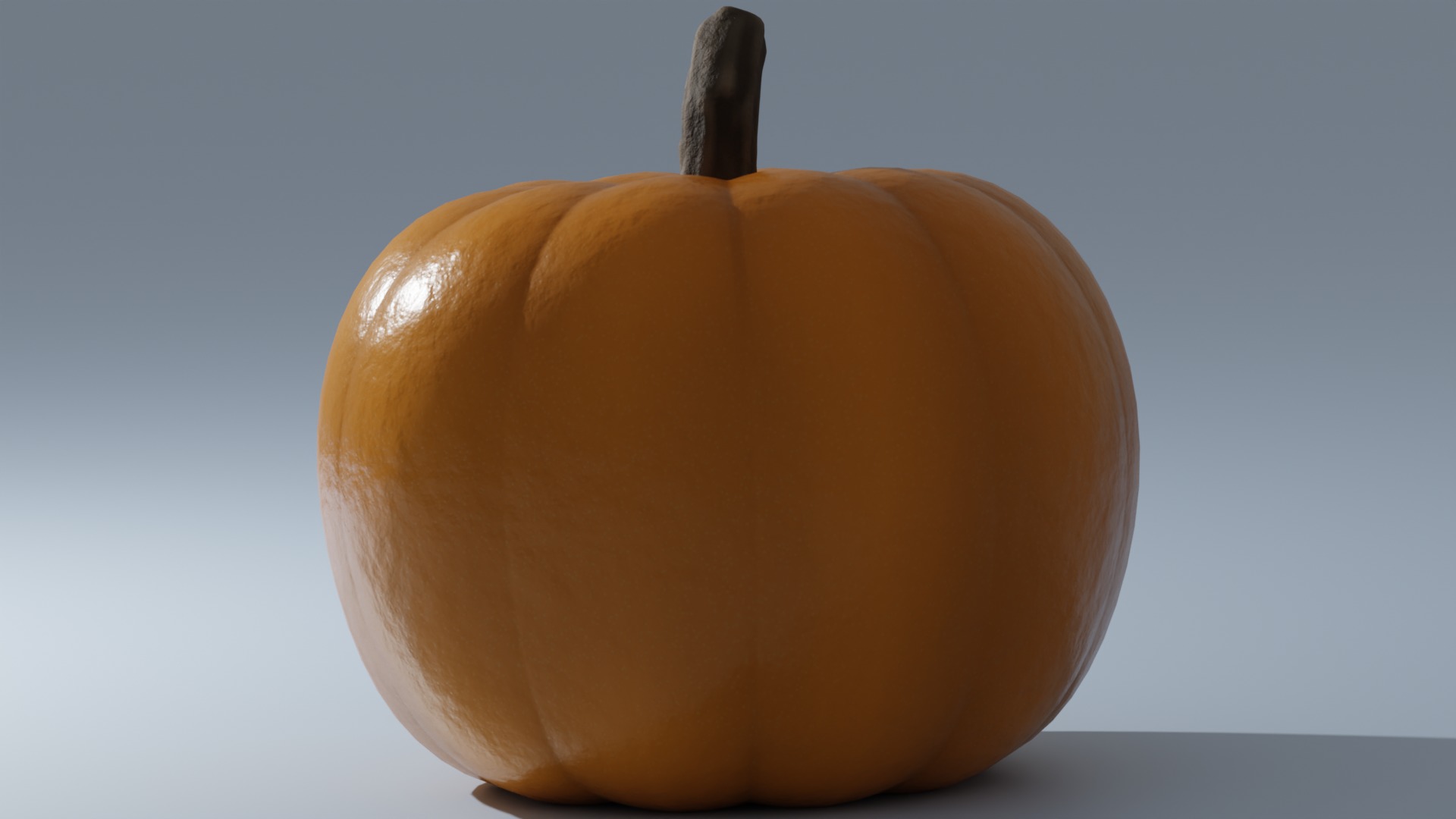 A Pumpkin Low-poly 3D model_3