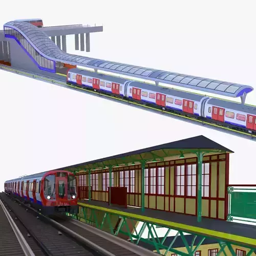 London metro stations IV 3D Model Collection